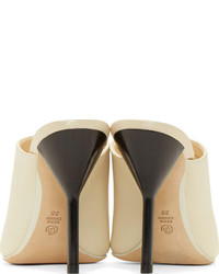 Бежевые кожаные сабо от 3.1 Phillip Lim