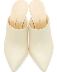 Бежевые кожаные сабо от 3.1 Phillip Lim