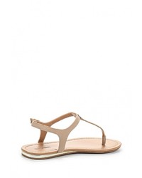 Бежевые кожаные сандалии на плоской подошве от Call it SPRING