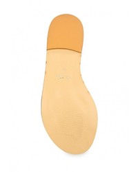 Бежевые кожаные сандалии на плоской подошве от Dino Ricci Select