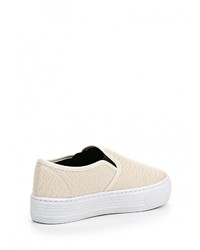 Женские бежевые кожаные слипоны от HCS