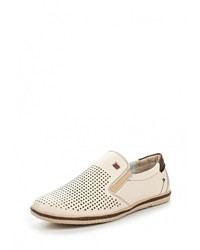 Мужские бежевые кожаные слипоны от Wilmar