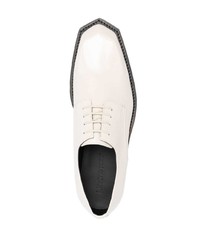 Бежевые кожаные туфли дерби от Martine Rose