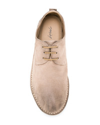 Бежевые кожаные туфли дерби от Marsèll