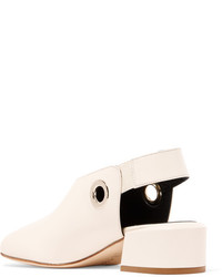 Бежевые кожаные туфли от Tibi