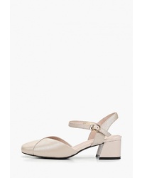 Бежевые кожаные туфли от Berkonty