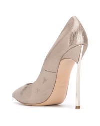 Бежевые кожаные туфли от Casadei