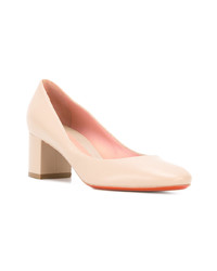 Бежевые кожаные туфли от Baldinini