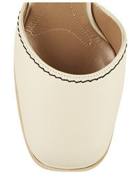 Бежевые кожаные туфли от Marni