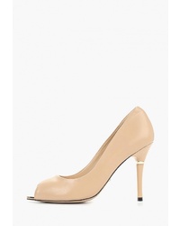 Бежевые кожаные туфли от Lino Marano