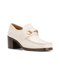 Бежевые кожаные туфли от Gucci