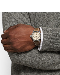 Мужские бежевые кожаные часы от Shinola