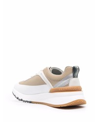 Мужские бежевые кроссовки от Brunello Cucinelli