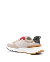 Мужские бежевые кроссовки от Brunello Cucinelli