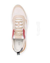 Мужские бежевые кроссовки от Brunello Cucinelli