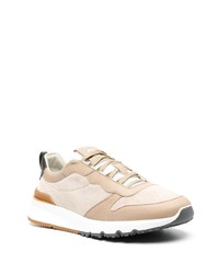 Мужские бежевые кроссовки от Brunello Cucinelli
