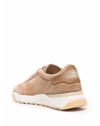 Мужские бежевые кроссовки от Santoni