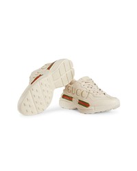 Женские бежевые кроссовки от Gucci