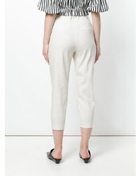 Женские бежевые льняные брюки-галифе от Lorena Antoniazzi