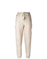 Женские бежевые льняные брюки-галифе от Ermanno Scervino