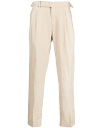 Бежевые льняные брюки чинос от Briglia 1949