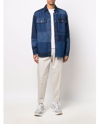 Бежевые льняные брюки чинос от PT TORINO