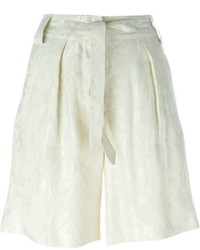 Женские бежевые льняные шорты от Etro