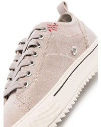 Мужские бежевые низкие кеды из плотной ткани от Represent