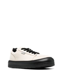 Мужские бежевые низкие кеды из плотной ткани от Sunnei