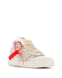 Мужские бежевые низкие кеды из плотной ткани от Off-White