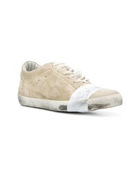 Мужские бежевые низкие кеды из плотной ткани от Golden Goose Deluxe Brand