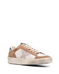 Мужские бежевые низкие кеды из плотной ткани от Golden Goose