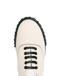 Мужские бежевые низкие кеды из плотной ткани от Eytys