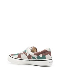 Мужские бежевые низкие кеды с принтом от Undercover