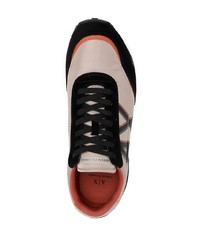 Мужские бежевые низкие кеды с принтом от Armani Exchange