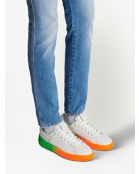 Мужские бежевые низкие кеды от Balmain