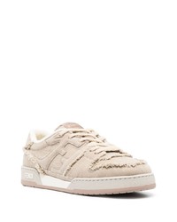 Мужские бежевые низкие кеды от Fendi