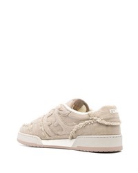 Мужские бежевые низкие кеды от Fendi