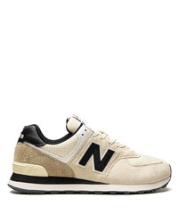 Мужские бежевые низкие кеды от New Balance