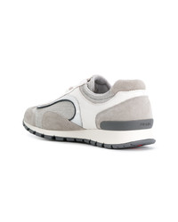 Мужские бежевые низкие кеды от Prada