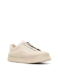 Мужские бежевые низкие кеды от Jil Sander