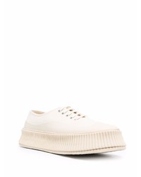 Мужские бежевые низкие кеды от Jil Sander