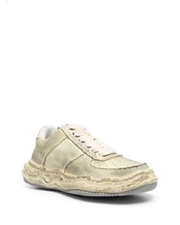 Мужские бежевые низкие кеды от Maison Mihara Yasuhiro