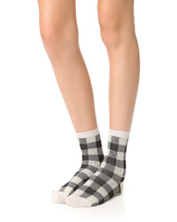 Женские бежевые носки в шотландскую клетку от Madewell