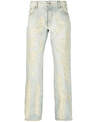 Мужские бежевые рваные джинсы от 1017 Alyx 9Sm