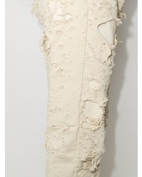 Мужские бежевые рваные джинсы от 1017 Alyx 9Sm