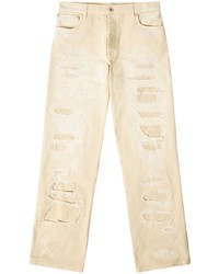 Мужские бежевые рваные джинсы от Heron Preston