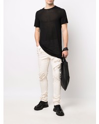 Мужские бежевые рваные джинсы от Rick Owens DRKSHDW