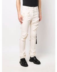 Мужские бежевые рваные джинсы от Rick Owens DRKSHDW
