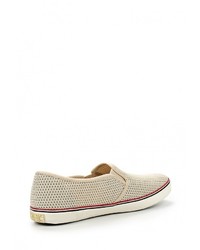 Мужские бежевые слипоны из плотной ткани от Keddo